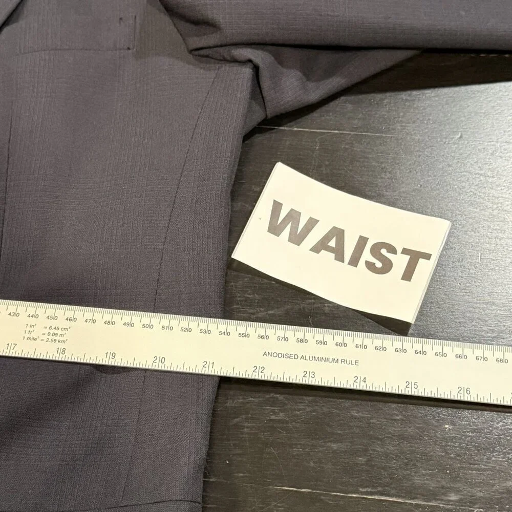 Hart Schaffner Marx Blazer Plaid Wool Blend Two Button Suit Jacket USA Mens 42R